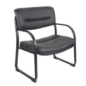 Black Garden Chair for Home/Hotel with Bonded Leather Upholstered
