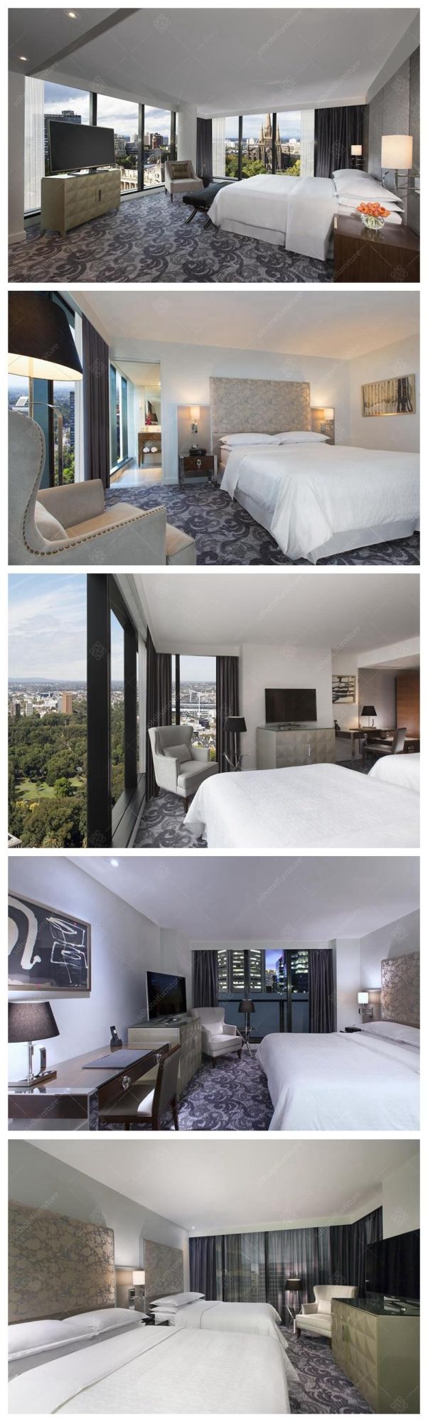 American Latest Modern King Bedroom Sets Hotel Furniture Sets for Sale