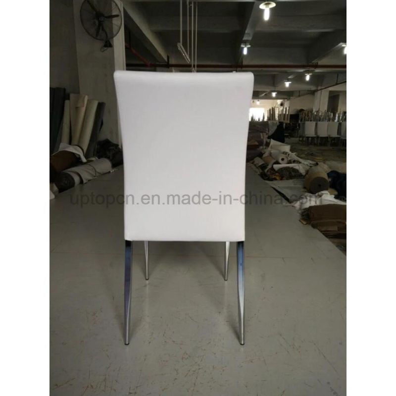 Optional Color Steel Frame Leather Wedding Dining Chair