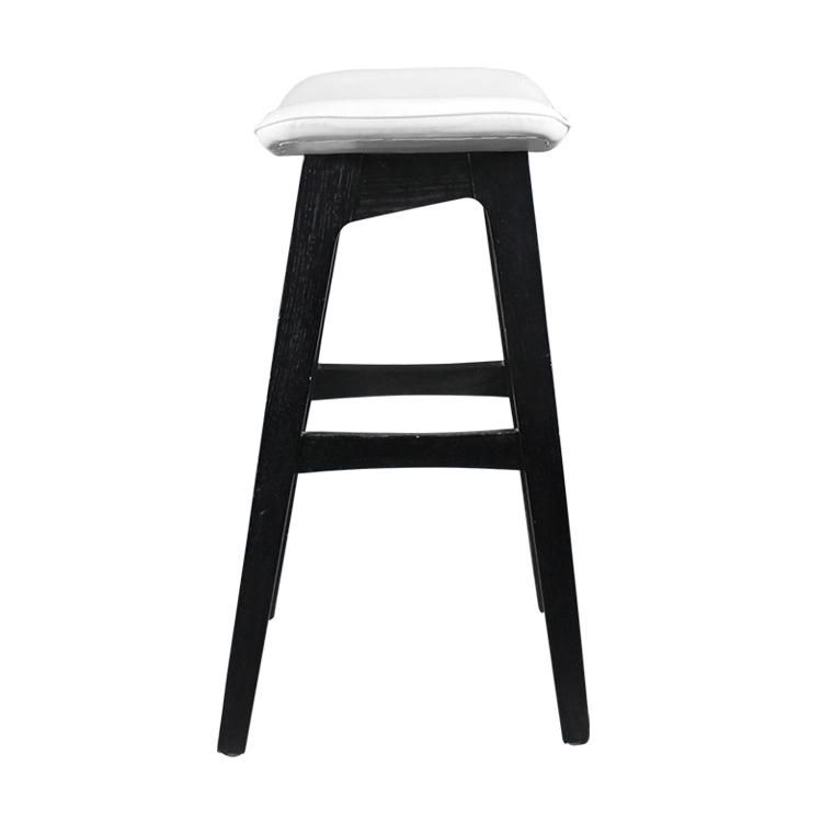 Restaurant Furniture Modern Leather Cafe Wooden Counter Bar Stool