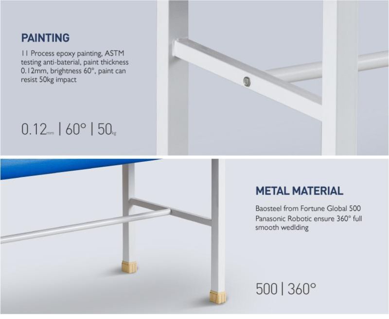 X07A Simple Hospital Examination Table with PU Leather