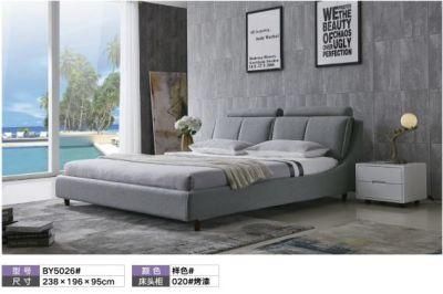 Top Sale Upholstered Wooden Bedroom Furniture Double King Size Leather Wall Bed
