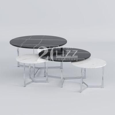 Sectional Modern Simple Style Home Furniture Italian Design Living Room Round Marble Coffee Table