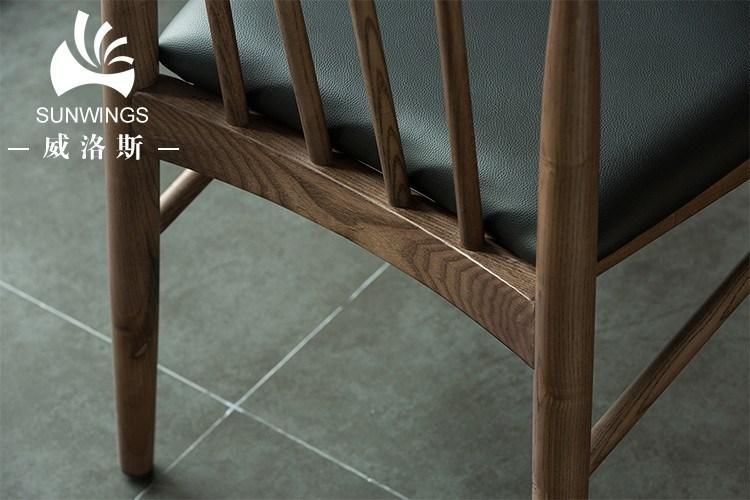 Wood Chair with Armrest for Coffee Shop Modern Livingroom Chair