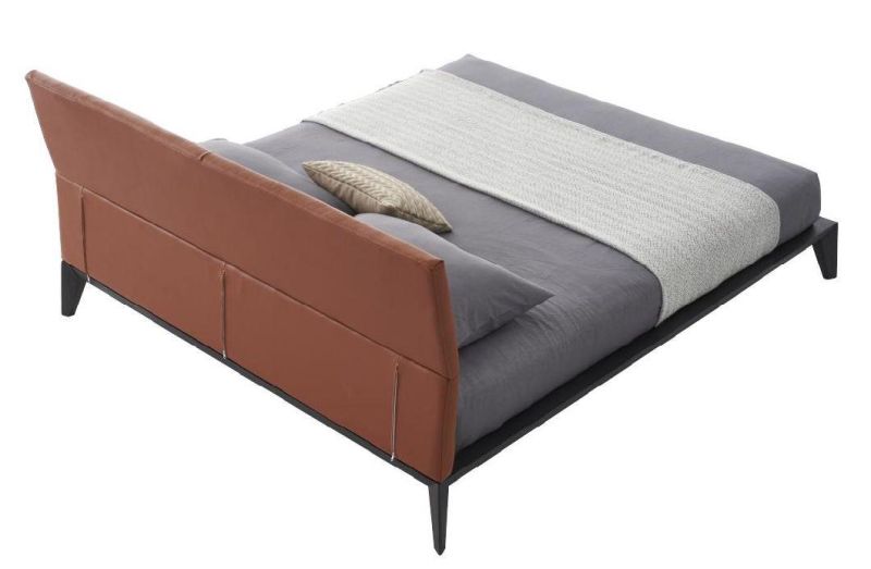 Be2002 1.8*2.0m Bed Latest Design, Italian Design Leather Bed, Bedroom Set in Home and Hotel Furniture Customization