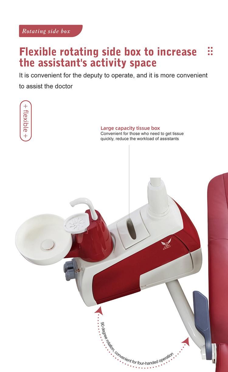 Purplish Red Ce&FDA&ISO Approved Dental Chair Royal Dental Chair/Dental Parts/Pelton and Crane Dental Chair