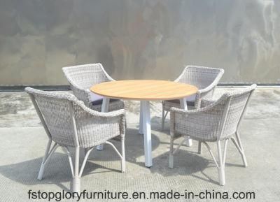 Top Glory Outdoor Aluminum Frame Rattan Tea Table Chair Garden Sets Furniture
