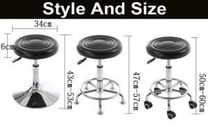 Shop Rolling Bar Stool Chair Club Adjustable Chair