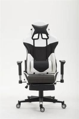 White Mesh Office Chair Gaming Chair with Footrest