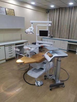 Dental Surgery Impant Dentist Chair Electric Unit Chair with Movable Ceramic Spittoon PU Leather and CE Use for Dentist Teeth Treatment
