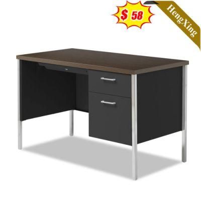 L Shape Metal Leg Modern Wooden Office Furniture Folding Study Tcomputer Laptop Office Table Desk