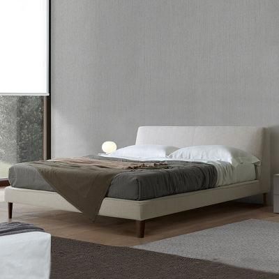 Hot Sale Bedroom Furniture Fabric Upholstered Platfrom Bed King Size Bed
