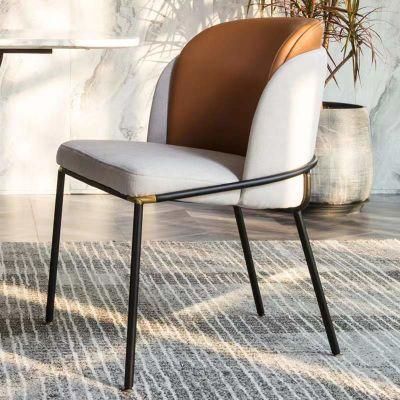 Nordic Modern Fashion Dining Chair Designer Creative Lightweight Luxury Leather Chair