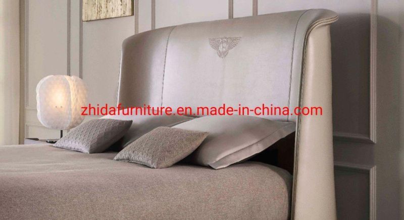Foshan Factory Wholesale Modern Design Villa Hotel Home Bedroom Furniture Super King Size Leather Fabric Bed