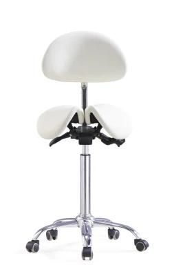 Swivel Split Saddle Seat Ergonomic Adjustable Doctor Chair