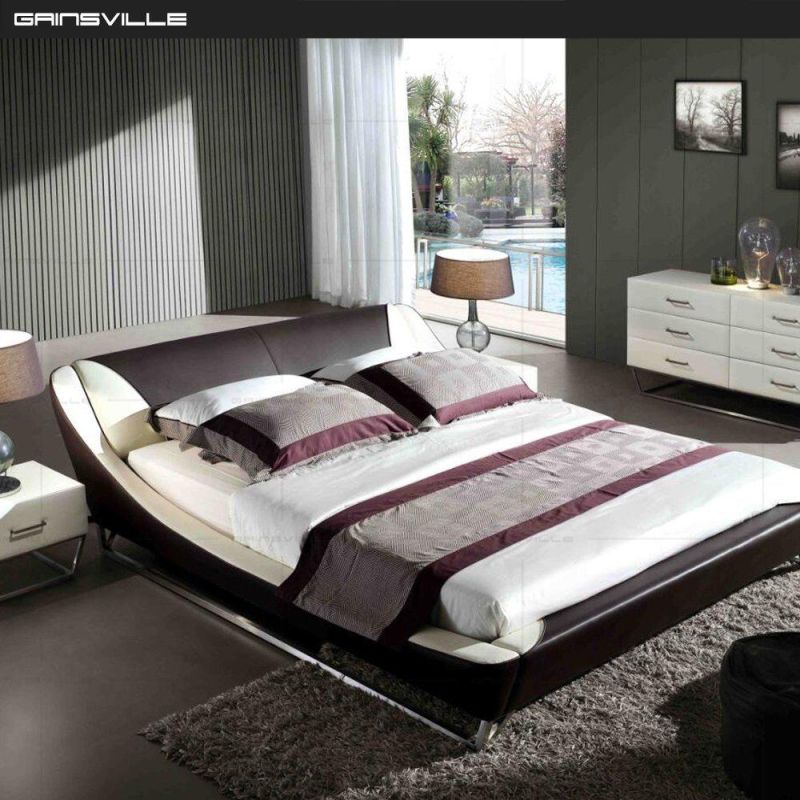 Modern Concise Style Bed Factory Bedroom Furniture in Guangdong Factory Gc1622