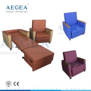 AG-AC012 PU Cover Ward Room Accompany Sofa Hospital Recliner Chair Bed