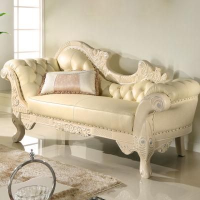 Antique Wood Chaise Lounge in Optional Furniture Color for Home Furniture