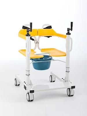 Mn-Ywj003 Multifunction Patient Commode Chair Elderly Transfer Electric Lifting Folding Toilet Chair