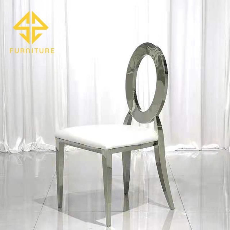 Hotsale Stainless Steel Chair with Leather for Wedding Banquet Home Furniture