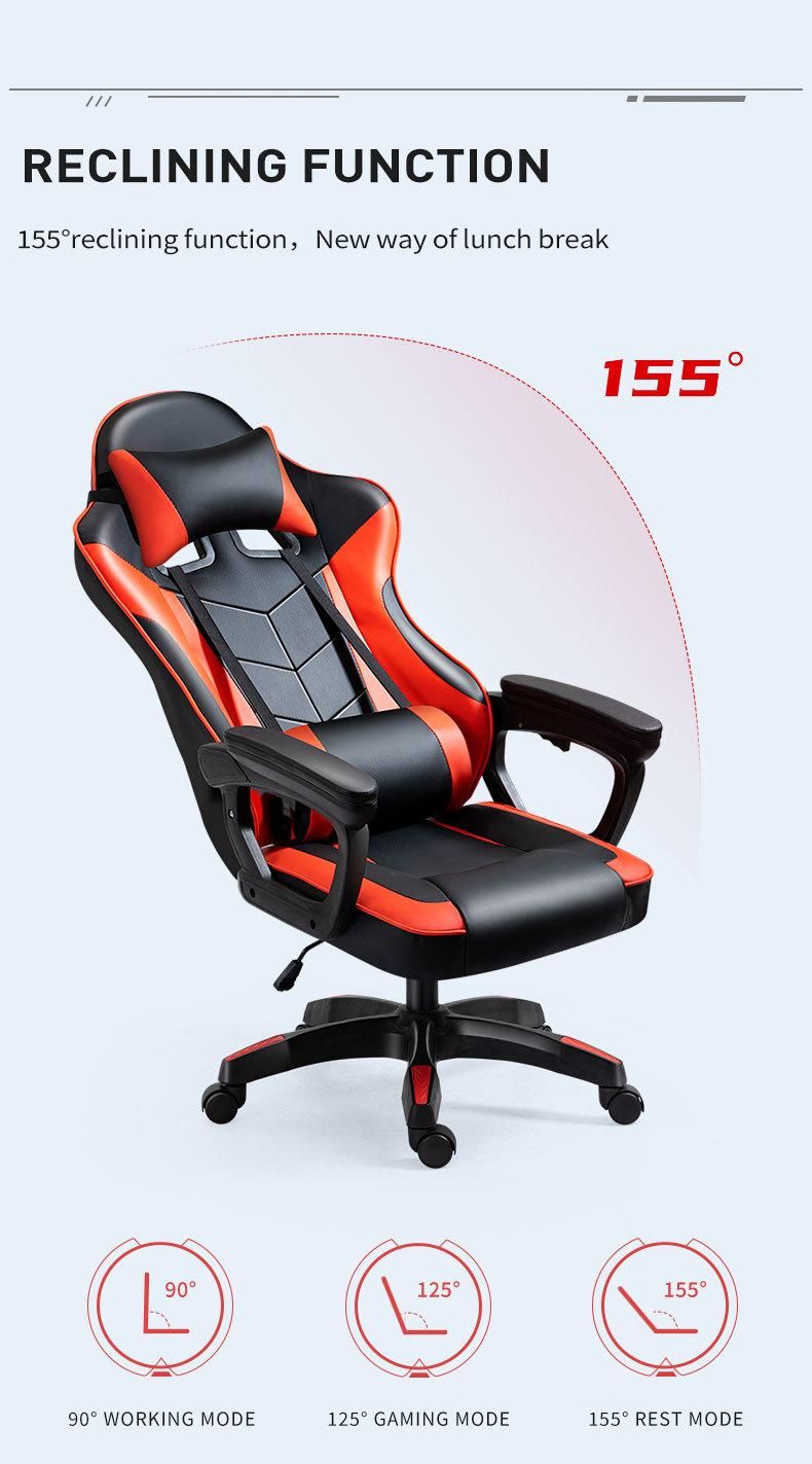 High Quality Wholesale Swivel Leather Adjustable Ergonomic Computer Racing Style Pink Game Gaming Chair Silla Gamer