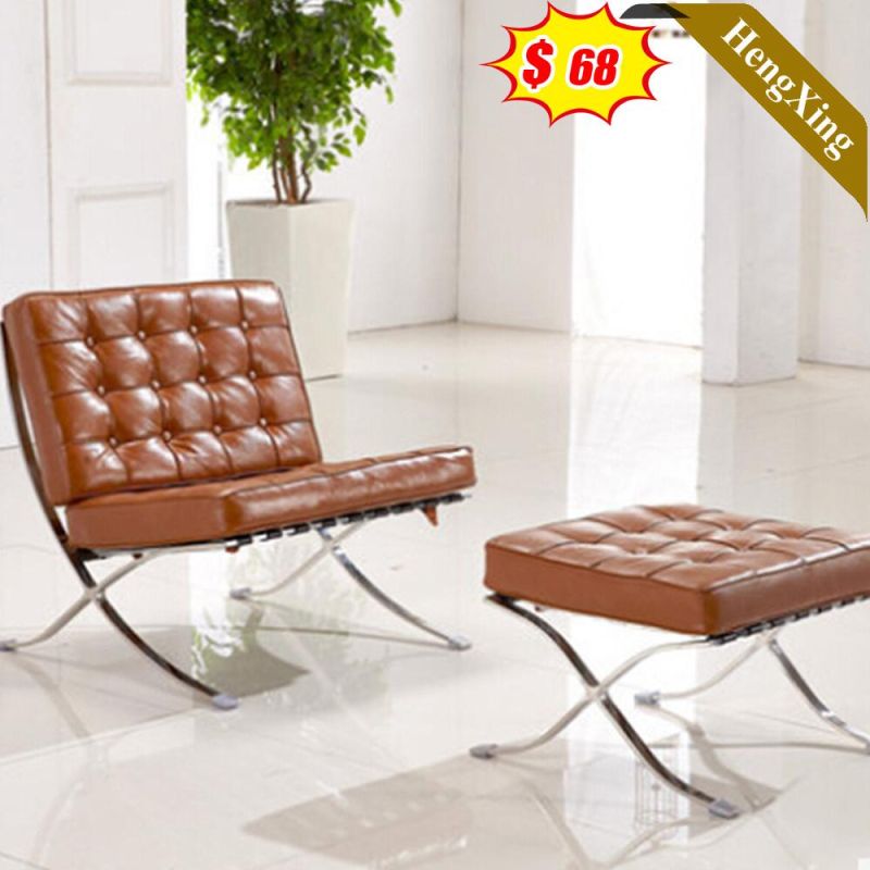 Nordic Single Leather Sofa Designer Furniture Casual Reception Club Chaise Lounge Chair