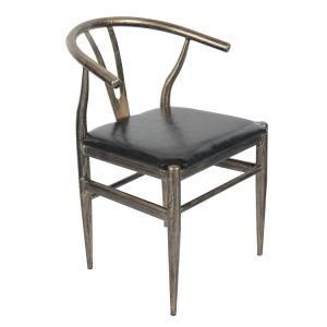 Chinese Hotel Dining Chair with Coated Metal Frame and Vinyl Upholstered