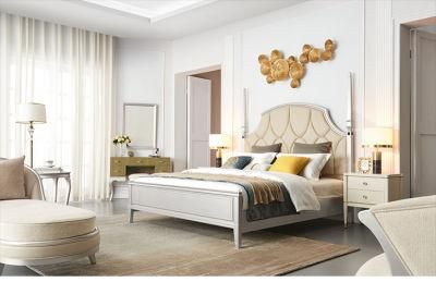 Wholesale Hotel Home Furniture Murphy bedding Set Double King Wooden Leather Bed