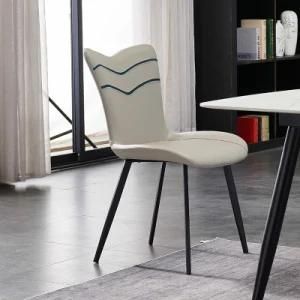 Upholstery Dining Chair with Injection Foam and Metal Base