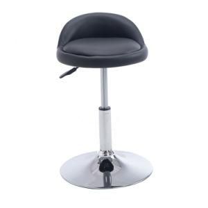 Hot Sale Round Seat Stainless Steel Fashion Adjustable PU Leather Bar Stools