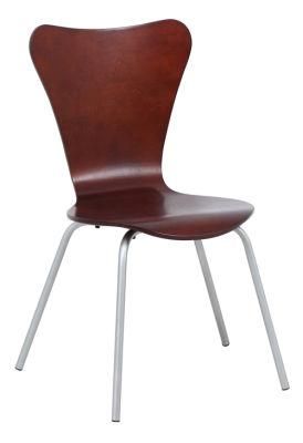 Home Furniture Coffee Hotel Luxury Upholstered Soft Back Velvet Fabric Dining Chair with Metal Legs