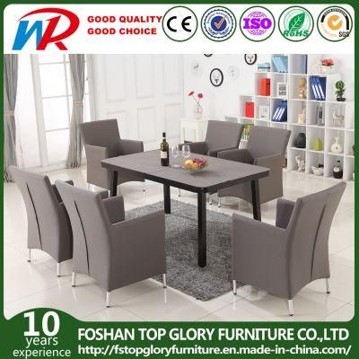 New Product 1.2mm Aluminium and 2*2 Textilene Fabric Outdoor Dining Table Sets (TG-6201)