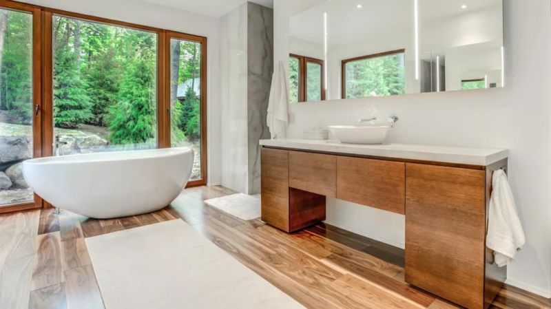 China Factory Sale Luxury Waterproof Solid Wood Bathroom Vanity Furniture Modern Cabinet