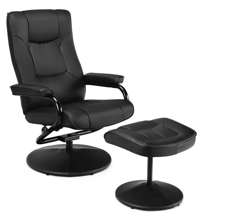 High Back Swivel Reclining Leisure Chair with Footrest