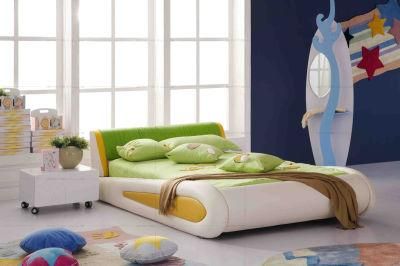Modern Home Furniture Kids Beds Furniture Single Bed Leather Bed for Children Gce002