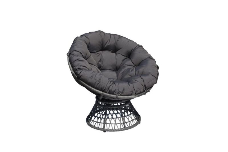 Outdoor Modern Patio Swivel Sofa Garden Leather Dining Rattan Bar Chair Swivel Accent Leisure Wicker 360 Degree Swivel Chair