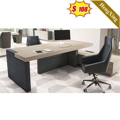 Modern Luxury Design Commercial Wooden Office Supply Furniture Leather Chair Book Beside Cabinets Executive Office Desk CEO Office Tables