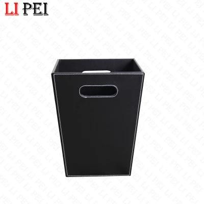 Hotel Trash Can Dustbin Leather Recycle Waste Bin