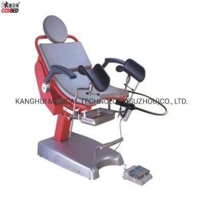 Optional Color Simple Clinic Hospital Foaming PU Leather Gynecological Examination Chair with Legrest