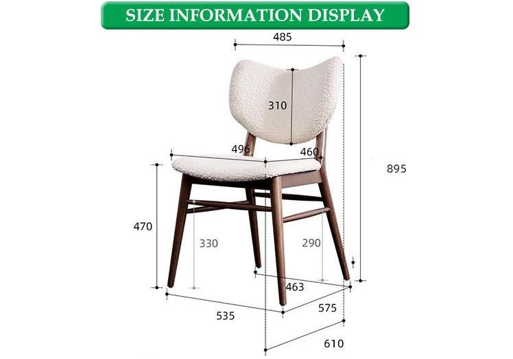 Furniture Modern Furniture Chair Home Furniture Wood Furniture Antique White PU Leather Cushion Nordic Dining Room Chair with Wooden Legs