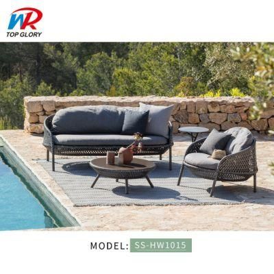 Aluminum Frame Outdoor Garden Corner Lounge Sofa Set