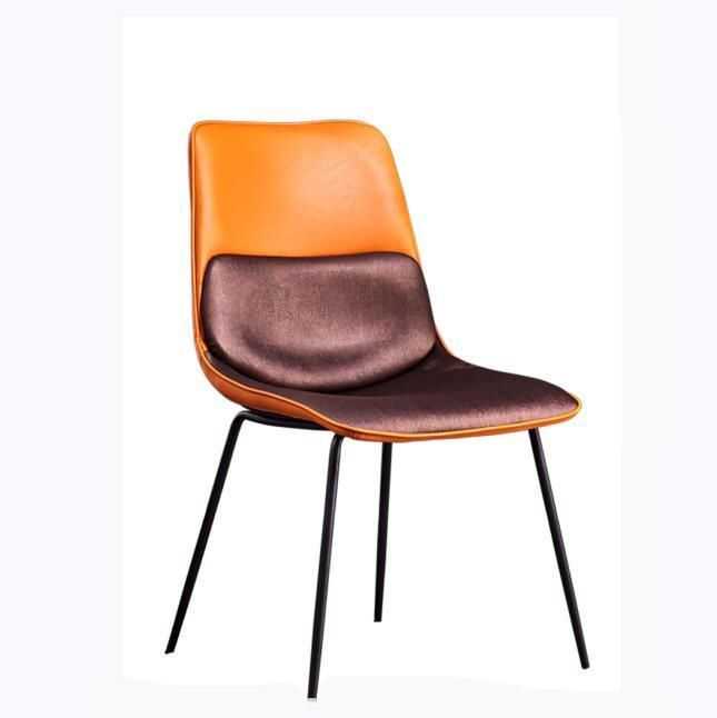 Wholesale China Backrest Design Steel Leather Dining Chairs