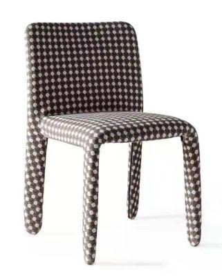 2022 New Design Minimalist Soft Fabric Leather Hotel Restaurant Dining Chair