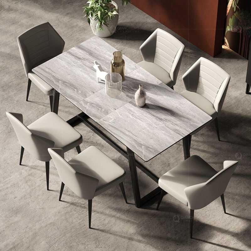 Grey Leather Sitting Room Cheap Modern Dining Chair