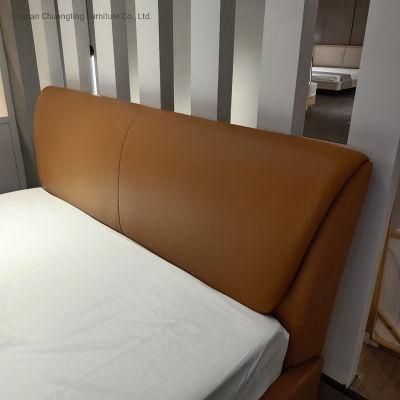 Leather Bed Bedroom Furniture Fabric Bed Wooden Furniture Bed