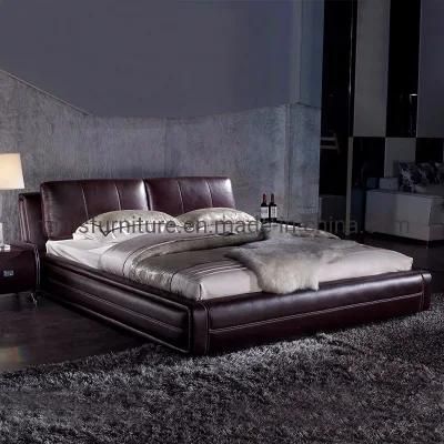 (MN-MB100) Modern Bedroom Adult Bed Original Leather Bed