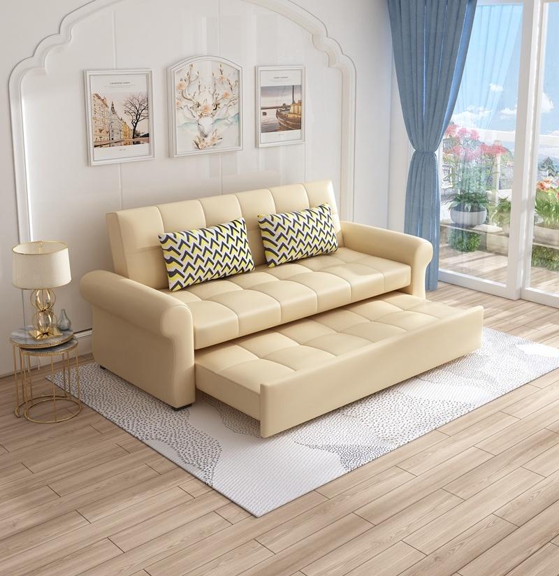 Royal Round Armrest Desin Sleeper Living Room Metal Frame Sofa Bed