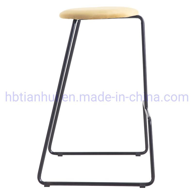 Hot Selling Home Furniture Modern Leather Chairs Metal High Bar Stool Counter Kitchen and Home Dining Chair