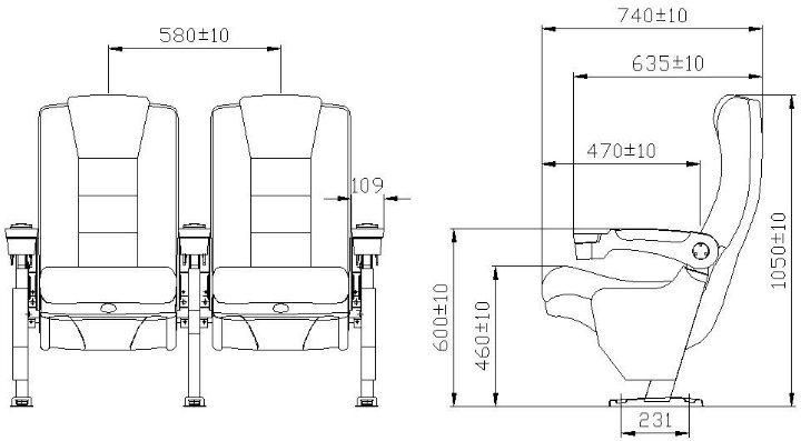 Media Room Economic Leather Home Theater Theater Movie Auditorium Cinema Sofa