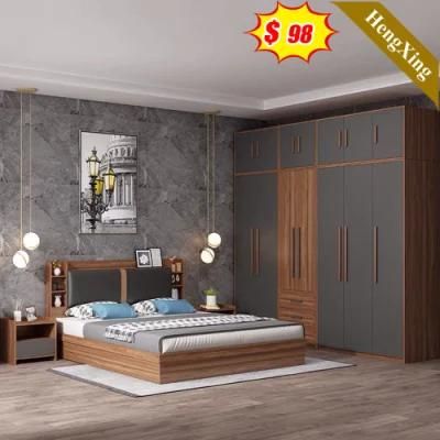 Wholesale Custom Made Modern Living Room Furniture Wardrobe Dressing Table Wooden King Size Bed Bedroom Set